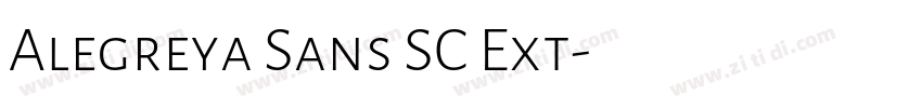 Alegreya Sans SC Ext字体转换